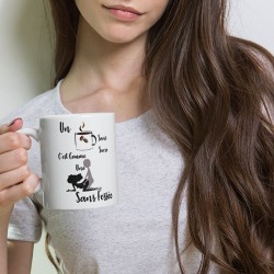 Tasse coquine personnalisée café levrette humour cadeau