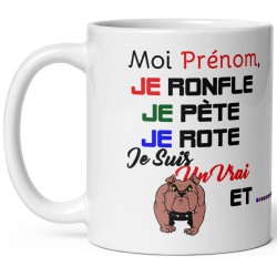 Mug personnalisable drôle je ronfle je pète je rote