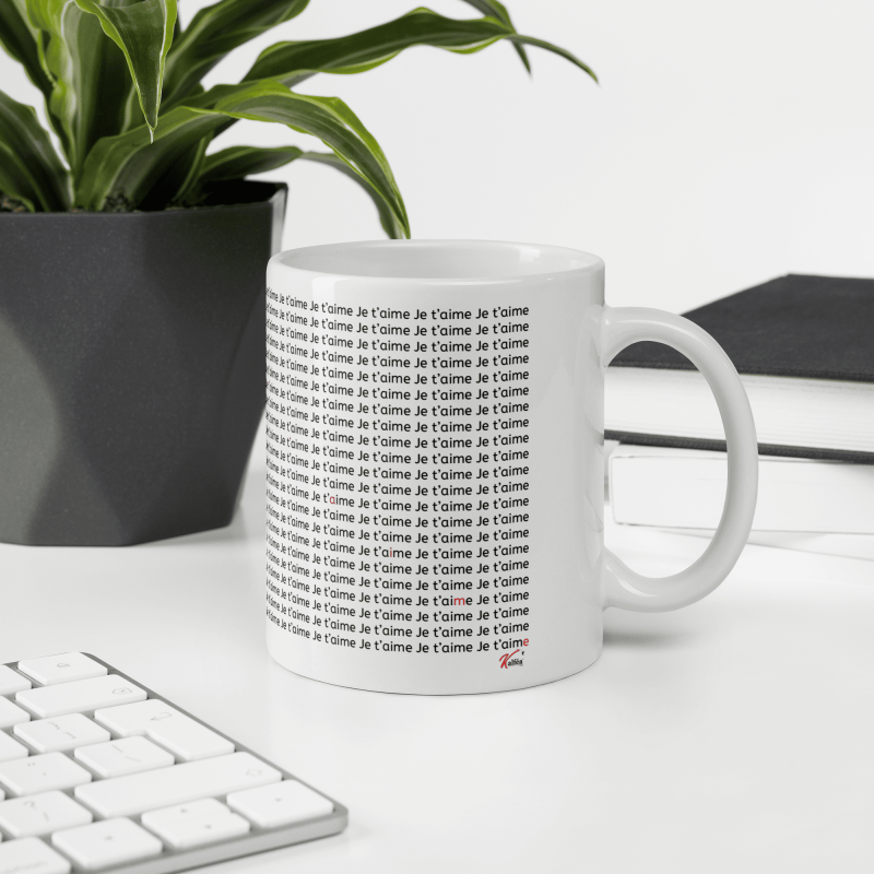 Tasse personnalisable prénom cœur je t’aime cadeau amour