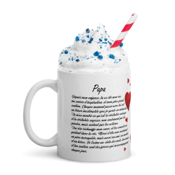 Mug papa amour reconnaissance idée cadeau cœur