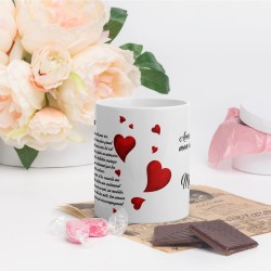 Mug personnalisé maman amour cœur idée cadeau tendre