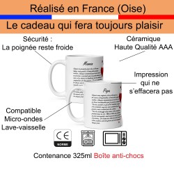 Duo mugs Papa Maman amour idée cadeau parents