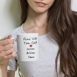 Mug drôle amoureux fini ton café idée cadeau sexy