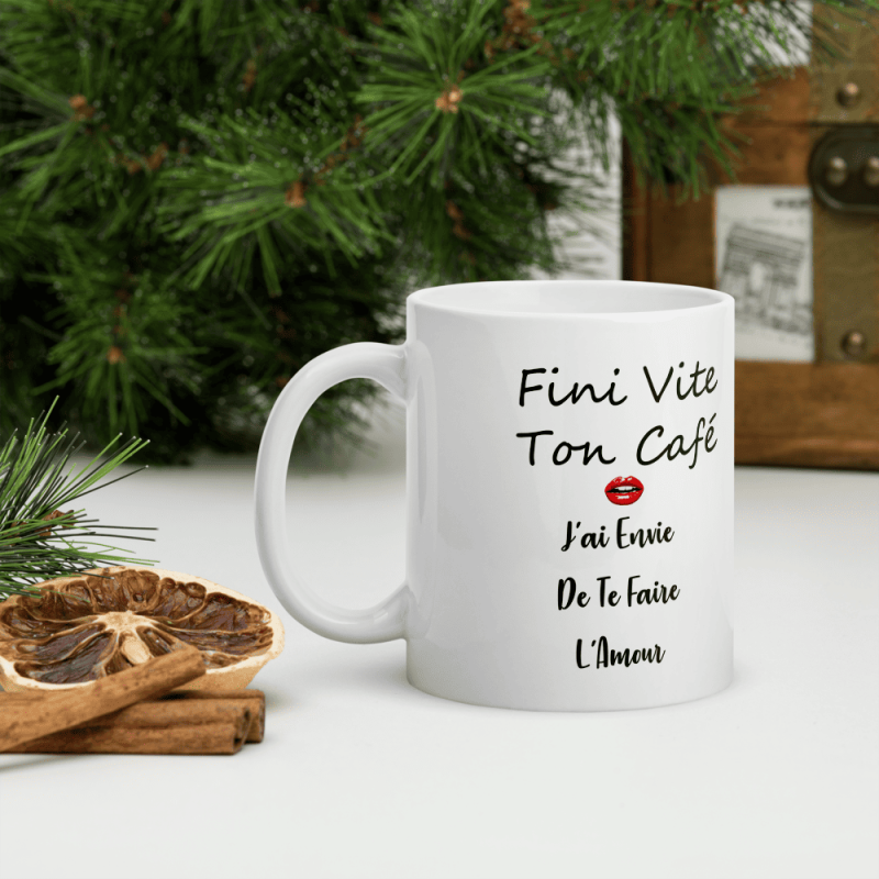 Mug drôle amoureux fini ton café idée cadeau sexy