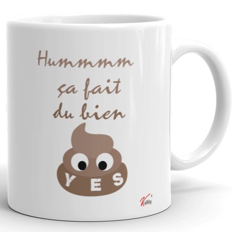 Mug personnalisé drôle café pense à faire caca cadeau humour