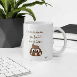 Mug personnalisé drôle café pense à faire caca cadeau humour