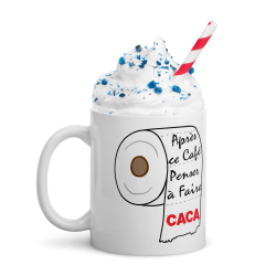 Mug personnalisé drôle café pense à faire caca cadeau humour