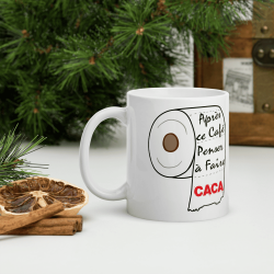 Mug personnalisé drôle café pense à faire caca cadeau humour