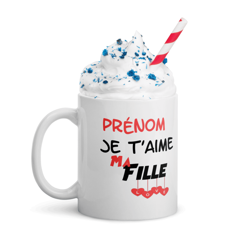 Mug personnalisable Je t’aime ma fille