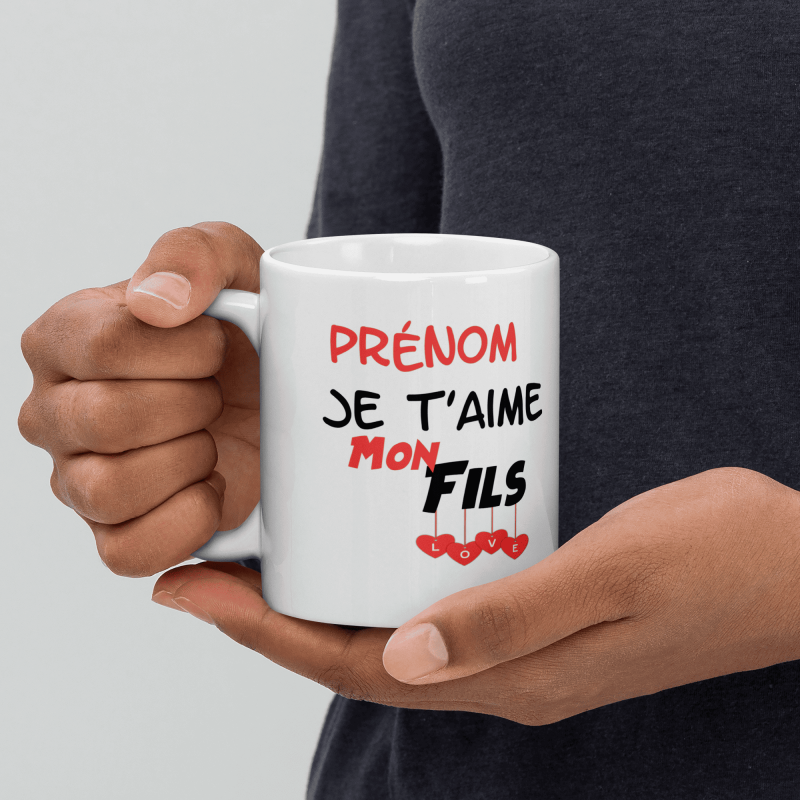Tasse personnalisable Je t’aime mon fils