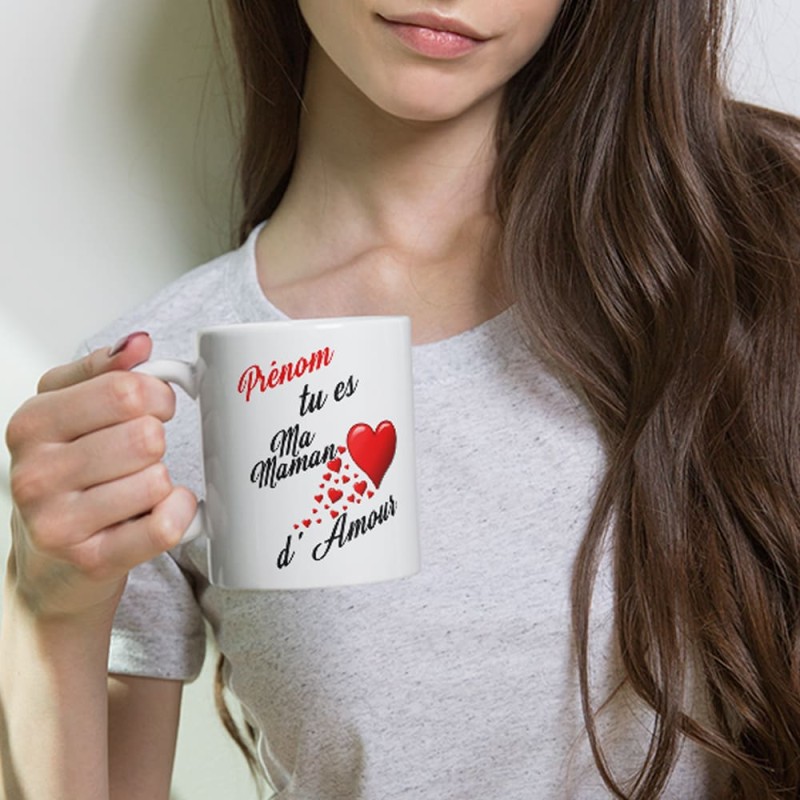Mug personnalisé Tu es ma maman d’amour idée cadeau