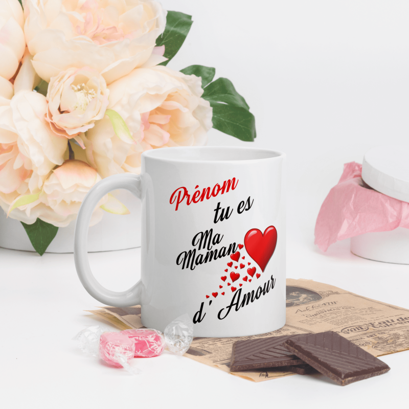 Mug personnalisé Tu es ma maman d’amour idée cadeau