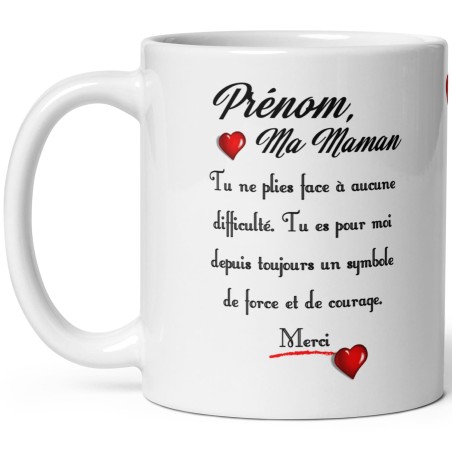 Mug personnalisé Ma Maman Je t’aime idée cadeau