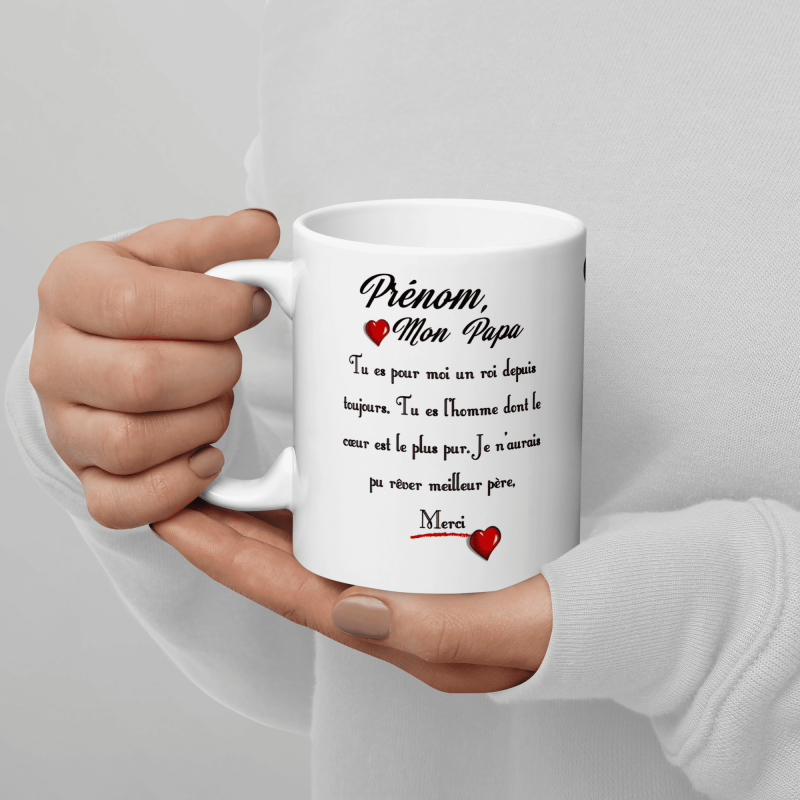 Mug personnalisable Mon Papa Je t’aime idée cadeau