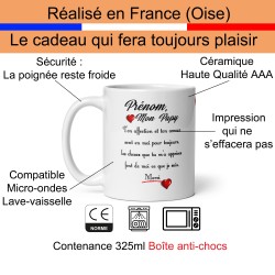 Mug personnalisé Mon Papy avec prénom Je t’aime idée cadeau