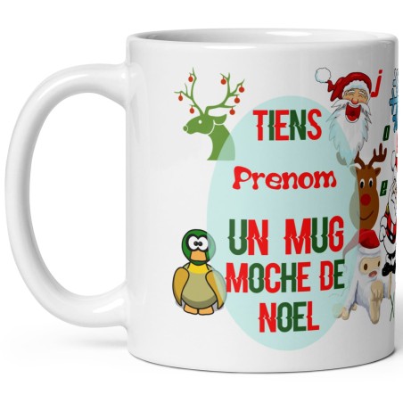 Tasse de Noël personnalisée humour mug moche original