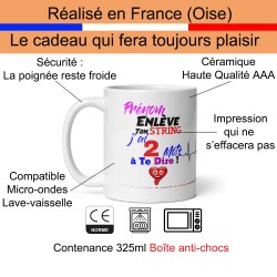 Tasse personnalisable message coquin mug drôle amoureux