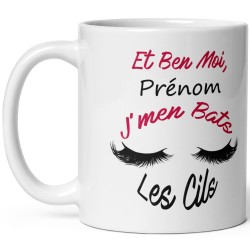 Mug personnalisable j'men bats les cils