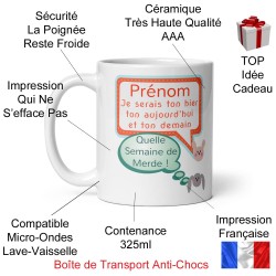 Tasse personnalisée mug lapins message drôle amoureux