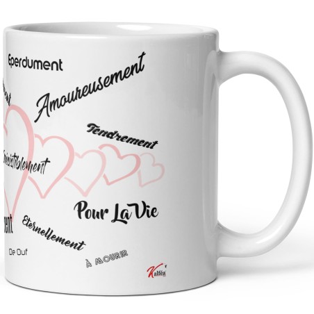 mug personnalisé je t’aime tasse romantique et poétique