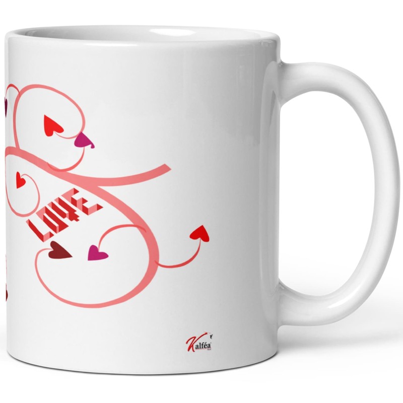 Tasse personnalisable mug je t’aime à l’infini avec cœur