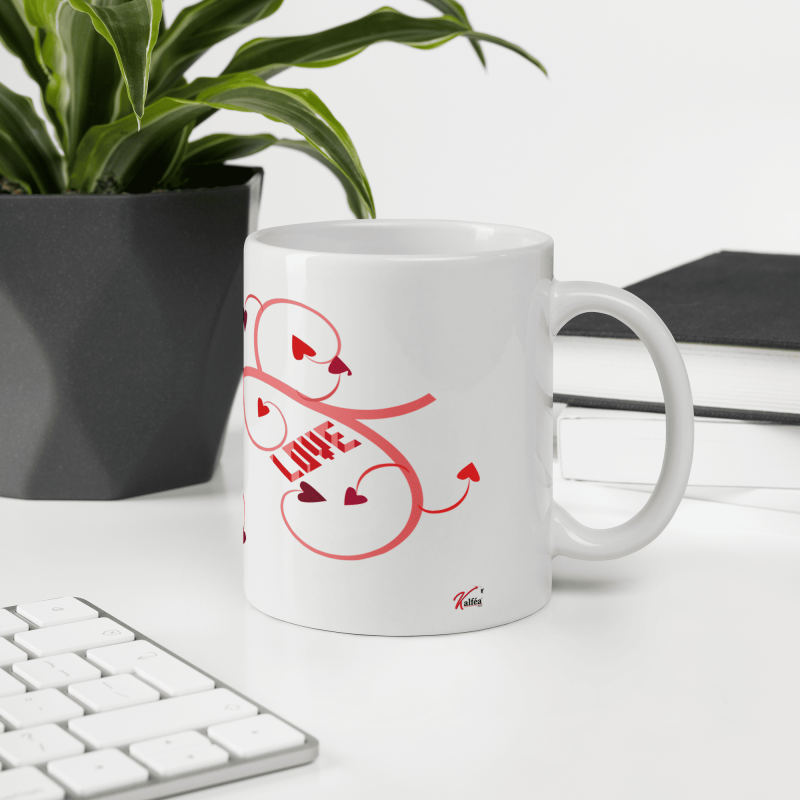 Tasse personnalisable mug je t’aime à l’infini avec cœur