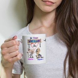 Tasse personnalisée mug drôle amour senior et coquin
