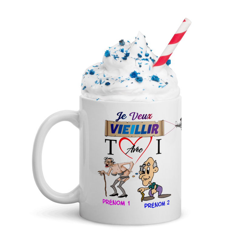 Tasse personnalisée mug drôle amour senior et coquin
