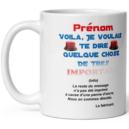 Mug personnalisable message raté