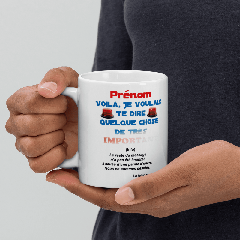 Mug personnalisable drôle message effacé et absurde