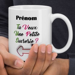 Tasse coquine personnalisée sucrerie mug drôle cadeau pas cher