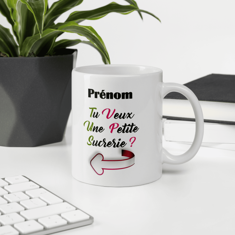 Tasse coquine personnalisée sucrerie mug drôle cadeau pas cher