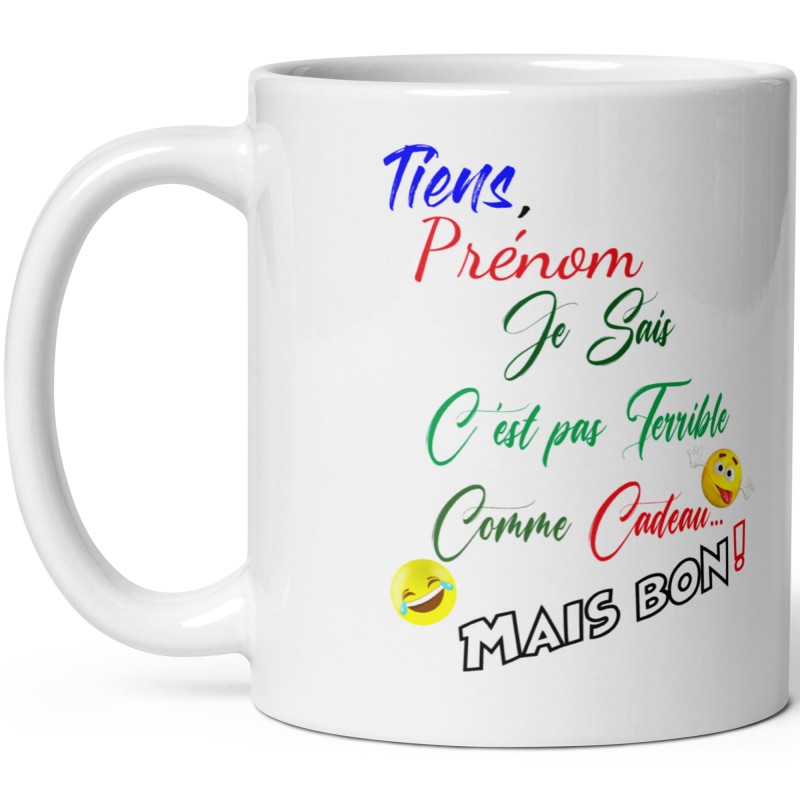 Mug personnalisable cadeau pas terrible