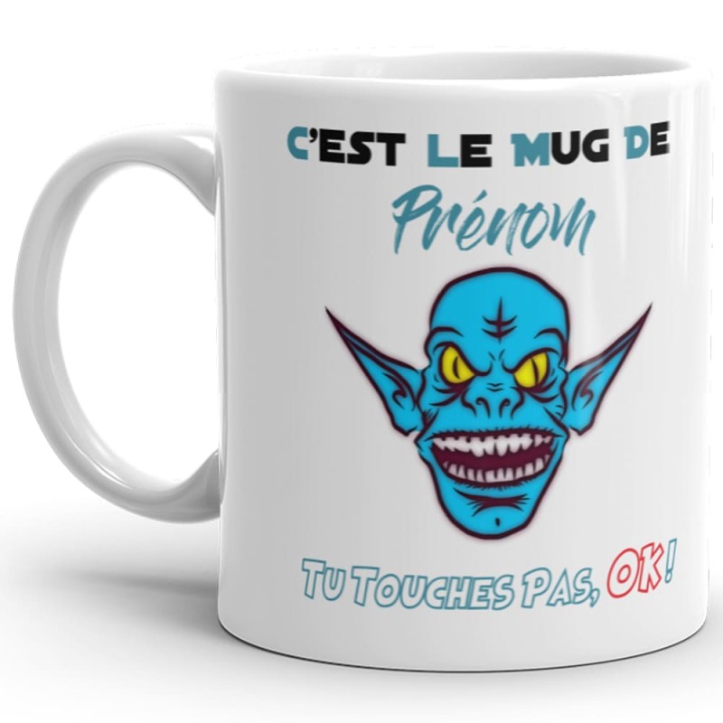 Mug personnalisable touche pas