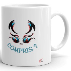 Tasse personnalisée monstre bleu mug drôle avec prénom