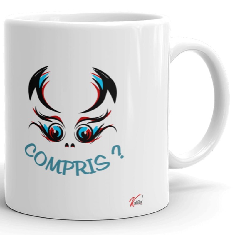 Tasse personnalisée monstre bleu mug drôle avec prénom