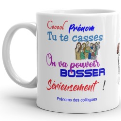 Mug personnalisable collègue qui se casse