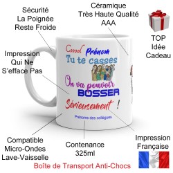 Tasse collègue qui part mug drôle personnalisable