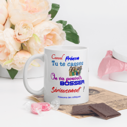 Tasse collègue qui part mug drôle personnalisable