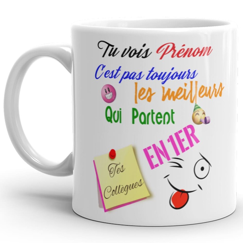 Mug personnalisable collègue qui part