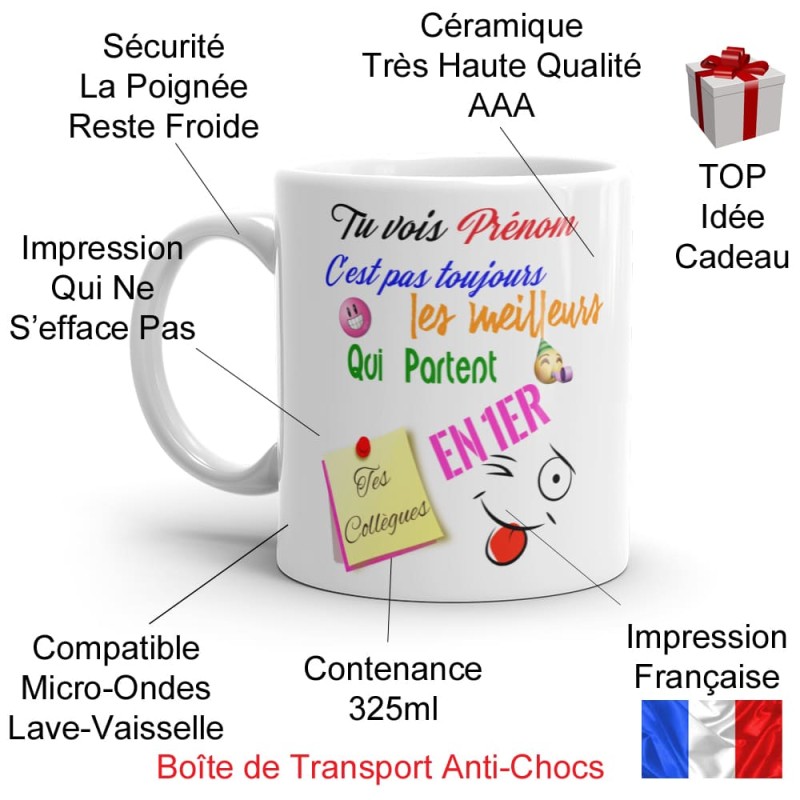 Tasse collègue départ personnalisée mug humour