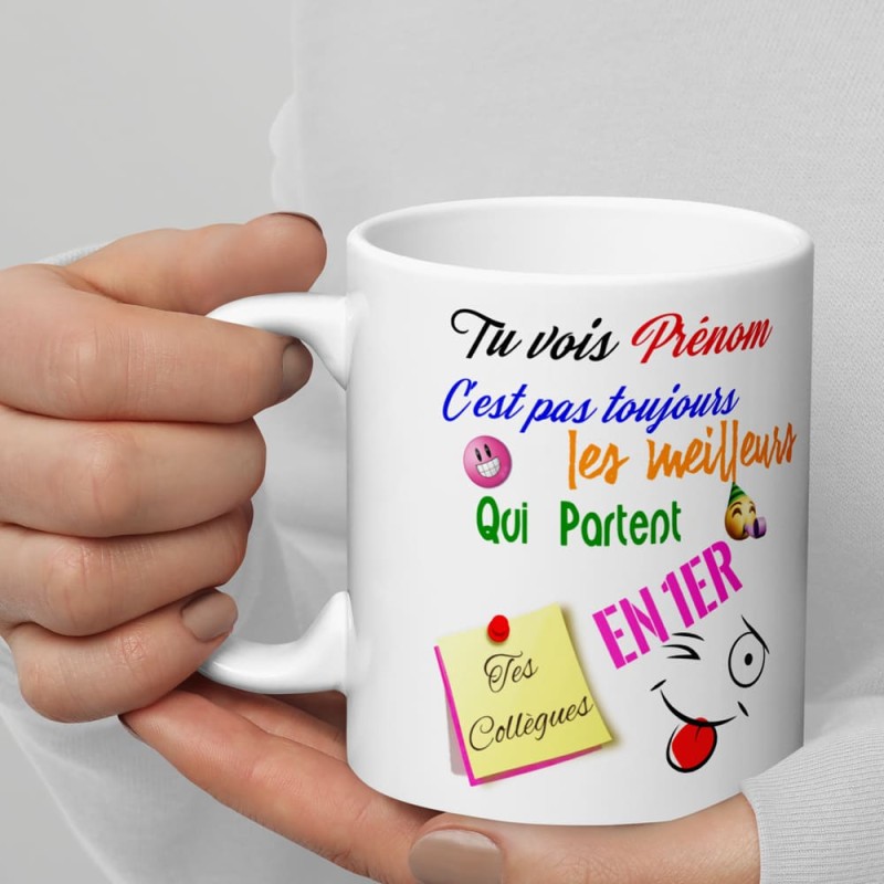 Tasse collègue départ personnalisée mug humour
