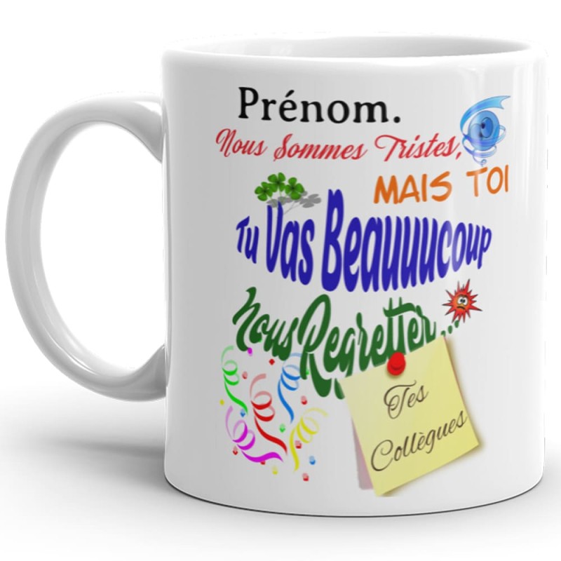 Mug personnalisable collègue regret
