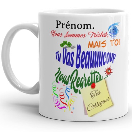 Mug personnalisable collègue regret