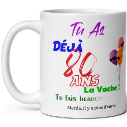 Mug anniversaire 80 ans effacé