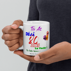 Mug 80 ans drôle personnalisé tasse anniversaire