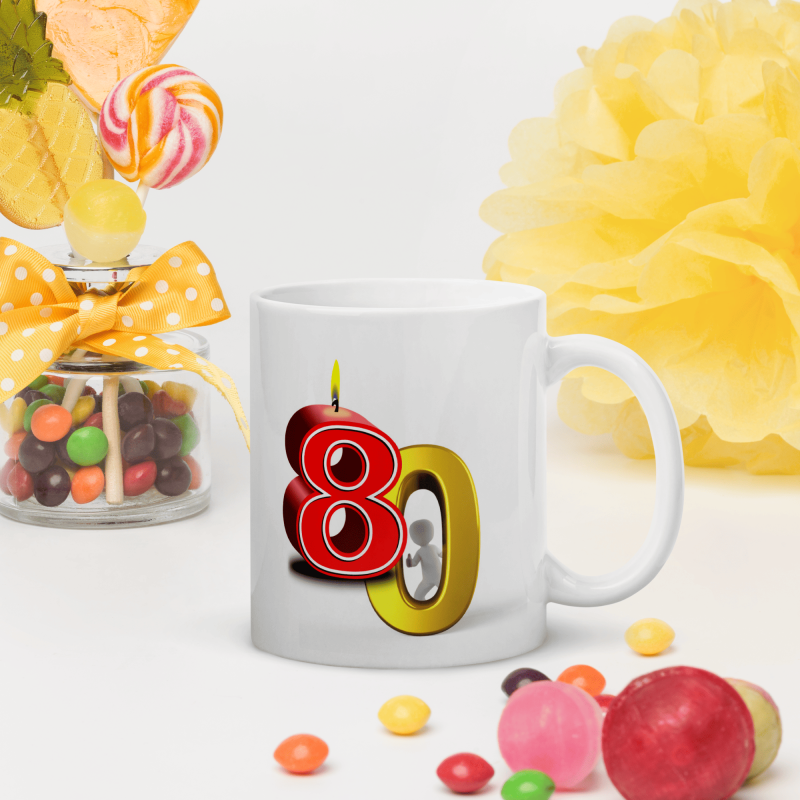 Mug 80 ans drôle personnalisé tasse anniversaire
