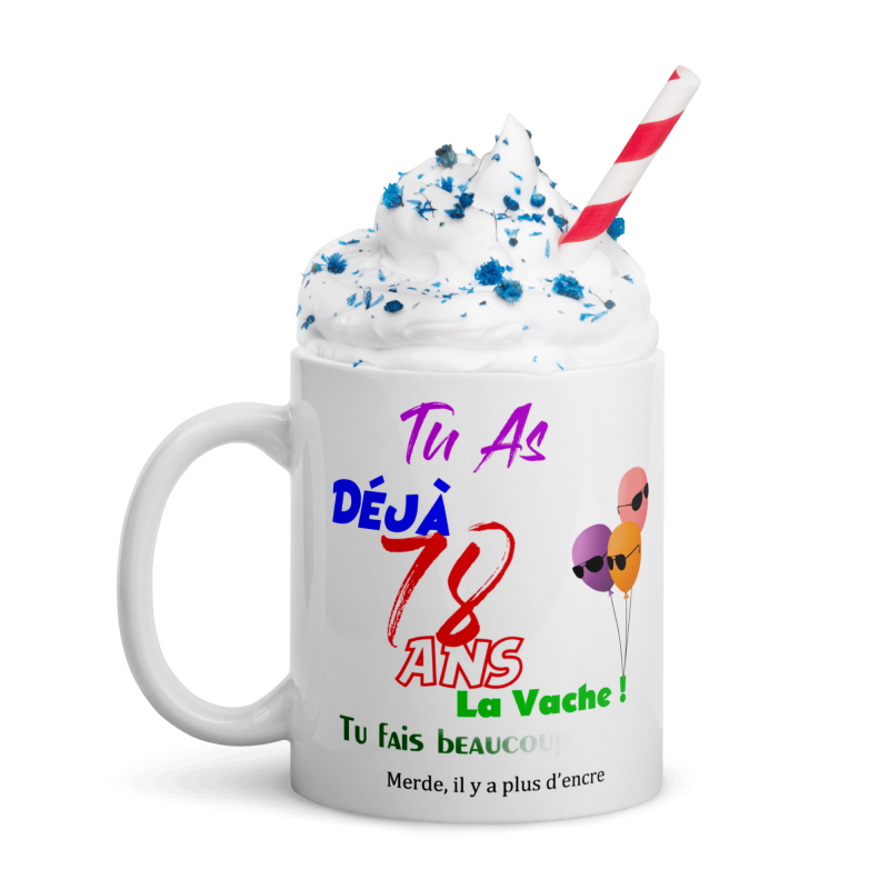 Mug 78 ans drôle idée cadeau pas chère tasse anniversaire