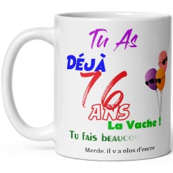 Mug anniversaire 76 ans effacé