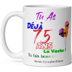 Mug anniversaire 75 ans effacé